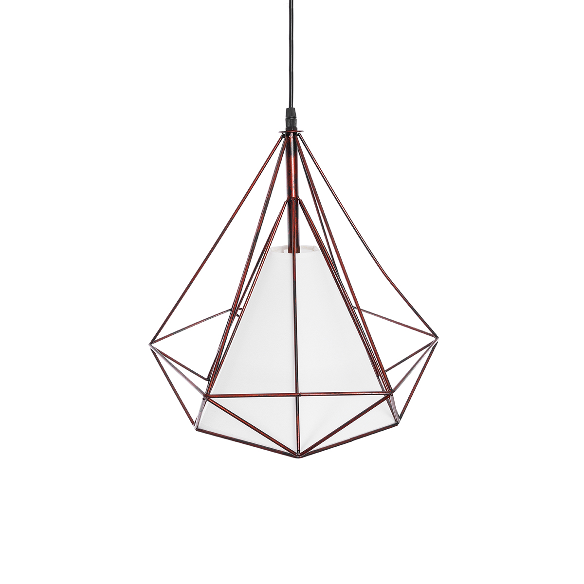 GLOBOSTAR® KAIRI 01623 Μοντέρνο Κρεμαστό Φωτιστικό Οροφής με Ντουί 1 x E27 AC 220-240V IP20 - Χάλκινο & Λευκό - Μ38 x Π38 x Y38cm 8 GLOBOSTAR® KAIRI 01623 Μοντέρνο Κρεμαστό Φωτιστικό Οροφής με Ντουί 1 x E27 AC 220-240V IP20 - Χάλκινο & Λευκό - Μ38 x Π38 x Y38cm - Image 6