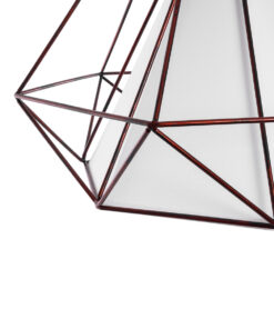 GLOBOSTAR® KAIRI 01623 Μοντέρνο Κρεμαστό Φωτιστικό Οροφής με Ντουί 1 x E27 AC 220-240V IP20 - Χάλκινο & Λευκό - Μ38 x Π38 x Y38cm 17 01623 8