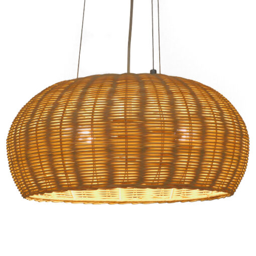 GloboStar® GLOBOSTAR® DE LA MER 01624 Boho Κρεμαστό Φωτιστικό Οροφής με Ντουί 3 x E27 AC 220-240V IP20 - Μπεζ - Μ45 x Π45 x Υ24cm