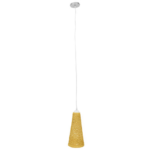 GloboStar® GLOBOSTAR® INCASS 01625 Vintage Κρεμαστό Φωτιστικό Οροφής με Ντουί 1 x E27 AC 220-240V IP20 - Μπεζ - Μ15 x Π15 x Y30.5cm