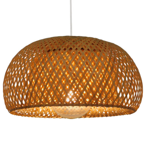 GloboStar® GLOBOSTAR® SAN TROPEZ 01626 Boho Κρεμαστό Φωτιστικό Οροφής με Ντουί 1 x E27 AC 220-240V IP20 - Μπεζ - Μ38 x Π38 x Υ22cm