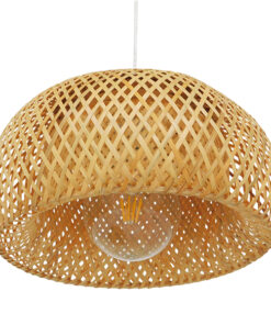 GLOBOSTAR® SAN TROPEZ 01626 Boho Κρεμαστό Φωτιστικό Οροφής με Ντουί 1 x E27 AC 220-240V IP20 - Μπεζ - Μ38 x Π38 x Υ22cm 15 01626 6