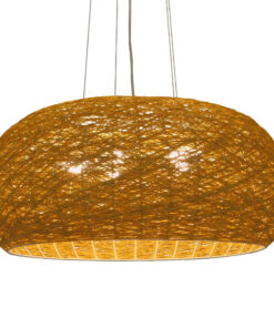 GloboStar® GLOBOSTAR® FIJI INCASS 01628 Vintage Κρεμαστό Φωτιστικό Οροφής με Ντουί 5 x E27 AC 220-240V IP20 - Μπεζ - Μ60 x Π60 x Υ29cm