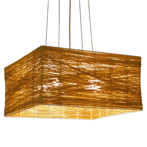 GloboStar® GLOBOSTAR® INCASS 01629 Vintage Κρεμαστό Φωτιστικό Οροφής με Ντουί 5 x E27 AC 220-240V IP20 - Μπεζ - Μ40 x Π40 x Υ22.5cm
