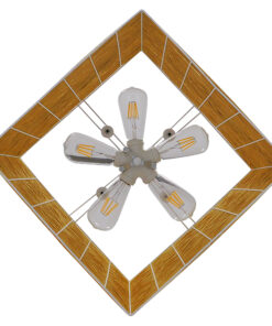 GLOBOSTAR® INCASS 01629 Vintage Κρεμαστό Φωτιστικό Οροφής με Ντουί 5 x E27 AC 220-240V IP20 - Μπεζ - Μ40 x Π40 x Υ22.5cm 16 01629 8