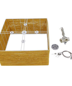 GLOBOSTAR® INCASS 01629 Vintage Κρεμαστό Φωτιστικό Οροφής με Ντουί 5 x E27 AC 220-240V IP20 - Μπεζ - Μ40 x Π40 x Υ22.5cm 17 01629 9