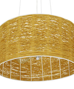 GLOBOSTAR® INCASS 01630 Vintage Κρεμαστό Φωτιστικό Οροφής με Ντουί 3 x E27 AC 220-240V IP20 - Μπεζ - Μ40 x Π40 x Υ22cm 14 01630 6