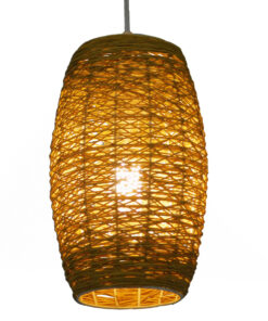 GloboStar® GLOBOSTAR® INCASS 01631 Vintage Κρεμαστό Φωτιστικό Οροφής με Ντουί 1 x E27 AC 220-240V IP20 - Μπεζ - Μ15 x Π15 x Υ25cm