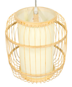 GLOBOSTAR® HIBISCUS 01633 Boho Κρεμαστό Φωτιστικό Οροφής με Ντουί 1 x E27 AC 220-240V IP20 - Μπεζ - Μ26 x Π26 x Y32cm 13 01633 6