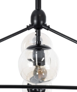 GLOBOSTAR® SENTINEL 01636 Μοντέρνο Φωτιστικό Οροφής με Ντουί 10 x E27 AC 220-240V IP20 - Μαύρο & Μελί - Μ105 x Π80 x Υ90cm 17 01636 8