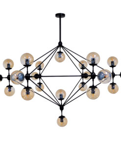 Alternative view of GLOBOSTAR® SENTINEL 01638 Μοντέρνο Φωτιστικό Οροφής με Ντουί 21 x E27 AC 220-240V IP20 - Μαύρο & Μελί - Μ170 x Π170 x Υ136cm