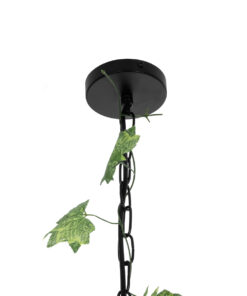 GLOBOSTAR® NEST 01640 Vintage Κρεμαστό Φωτιστικό Οροφής με Ντουί 1 x E27 AC 220-240V IP20 - Μαύρο & Πράσινο - Μ48 x Π38 x Υ40cm 24 01640 11