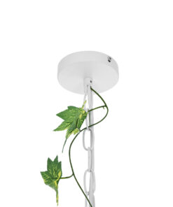 GLOBOSTAR® NEST 01641 Vintage Κρεμαστό Φωτιστικό Οροφής με Ντουί 1 x E27 AC 220-240V IP20 - Λευκό & Πράσινο - Μ48 x Π38 x Y40cm 23 01641 10