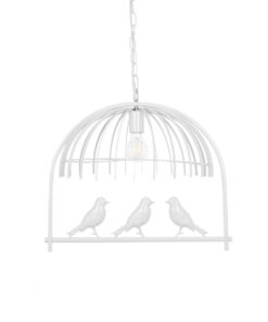 GLOBOSTAR® NEST 01641 Vintage Κρεμαστό Φωτιστικό Οροφής με Ντουί 1 x E27 AC 220-240V IP20 - Λευκό & Πράσινο - Μ48 x Π38 x Y40cm 24 01641 11