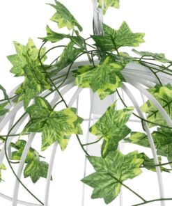 GLOBOSTAR® NEST 01641 Vintage Κρεμαστό Φωτιστικό Οροφής με Ντουί 1 x E27 AC 220-240V IP20 - Λευκό & Πράσινο - Μ48 x Π38 x Y40cm 25 01641 12