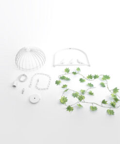 GLOBOSTAR® NEST 01641 Vintage Κρεμαστό Φωτιστικό Οροφής με Ντουί 1 x E27 AC 220-240V IP20 - Λευκό & Πράσινο - Μ48 x Π38 x Y40cm 27 01641 14