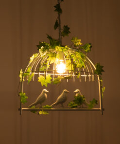 Alternative view of GLOBOSTAR® NEST 01641 Vintage Κρεμαστό Φωτιστικό Οροφής με Ντουί 1 x E27 AC 220-240V IP20 - Λευκό & Πράσινο - Μ48 x Π38 x Y40cm