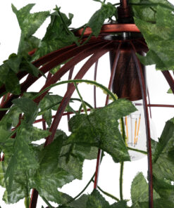 GLOBOSTAR® NEST 01642 Vintage Κρεμαστό Φωτιστικό Οροφής με Ντουί 1 x E27 AC 220-240V IP20 - Χάλκινο & Πράσινο - Μ48 x Π38 x Y40cm 22 01642 10