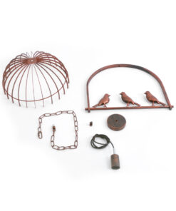 GLOBOSTAR® NEST 01642 Vintage Κρεμαστό Φωτιστικό Οροφής με Ντουί 1 x E27 AC 220-240V IP20 - Χάλκινο & Πράσινο - Μ48 x Π38 x Y40cm 25 01642 13