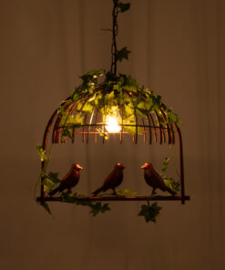 Alternative view of GLOBOSTAR® NEST 01642 Vintage Κρεμαστό Φωτιστικό Οροφής με Ντουί 1 x E27 AC 220-240V IP20 - Χάλκινο & Πράσινο - Μ48 x Π38 x Y40cm