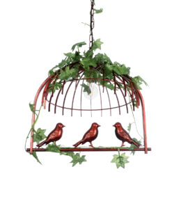 GLOBOSTAR® NEST 01642 Vintage Κρεμαστό Φωτιστικό Οροφής με Ντουί 1 x E27 AC 220-240V IP20 - Χάλκινο & Πράσινο - Μ48 x Π38 x Y40cm 18 01642 6