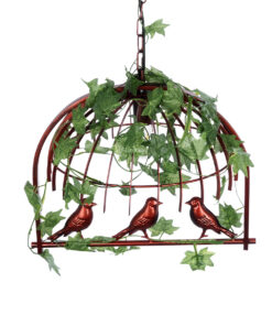 GLOBOSTAR® NEST 01642 Vintage Κρεμαστό Φωτιστικό Οροφής με Ντουί 1 x E27 AC 220-240V IP20 - Χάλκινο & Πράσινο - Μ48 x Π38 x Y40cm 19 01642 7