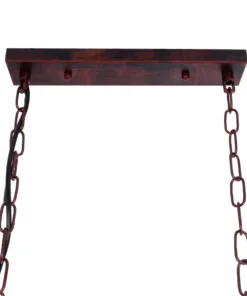 GLOBOSTAR® NEST 01645 Vintage Κρεμαστό Φωτιστικό Οροφής με Ντουί 2 x E27 AC 220-240V IP20 - Χάλκινο & Πράσινο - Μ73.6 x Π37.5 x Y38.5cm 23 01645 10