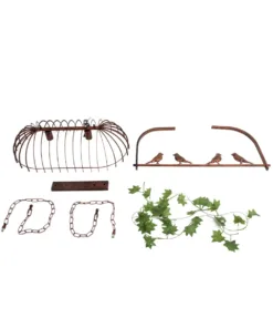 GLOBOSTAR® NEST 01645 Vintage Κρεμαστό Φωτιστικό Οροφής με Ντουί 2 x E27 AC 220-240V IP20 - Χάλκινο & Πράσινο - Μ73.6 x Π37.5 x Y38.5cm 25 01645 12