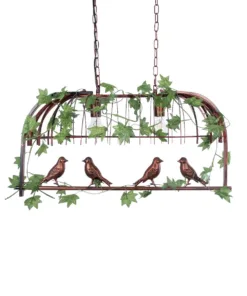 GLOBOSTAR® NEST 01645 Vintage Κρεμαστό Φωτιστικό Οροφής με Ντουί 2 x E27 AC 220-240V IP20 - Χάλκινο & Πράσινο - Μ73.6 x Π37.5 x Y38.5cm 17 01645 4