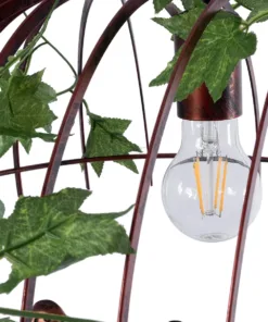 GLOBOSTAR® NEST 01645 Vintage Κρεμαστό Φωτιστικό Οροφής με Ντουί 2 x E27 AC 220-240V IP20 - Χάλκινο & Πράσινο - Μ73.6 x Π37.5 x Y38.5cm 22 01645 9