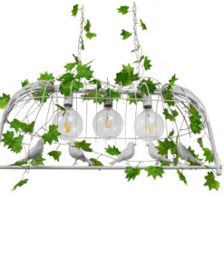 Alternative view of GLOBOSTAR® NEST 01647 Vintage Κρεμαστό Φωτιστικό Οροφής με Ντουί 3 x E27 AC 220-240V IP20 - Λευκό & Πράσινο - Μ85.5 x Π37.5 x Y38cm