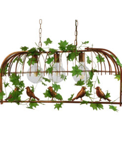 Alternative view of GLOBOSTAR® NEST 01648 Vintage Κρεμαστό Φωτιστικό Οροφής με Ντουί 3 x E27 AC 220-240V IP20 - Χάλκινο & Πράσινο - Μ85.5 x Π37.5 x Y38cm