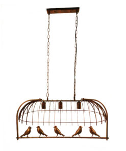 GLOBOSTAR® NEST 01648 Vintage Κρεμαστό Φωτιστικό Οροφής με Ντουί 3 x E27 AC 220-240V IP20 - Χάλκινο & Πράσινο - Μ85.5 x Π37.5 x Y38cm 17 01648 8