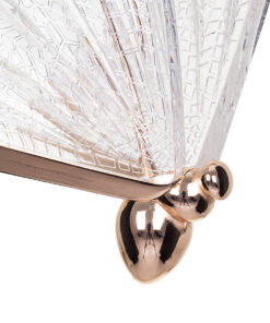 GLOBOSTAR® BUTTERFLY 01650 Μοντέρνο Κρεμαστό Φωτιστικό Οροφής LED 10W 800lm 360° AC 220-240V IP20 Θερμό Λευκό 2700K - Lumileds SMD Chip - Ροζ Χρυσό & Διάφανο - Μ20 x Π17 x Y24cm - 2 Χρόνια Εγγύηση 15 01650 6