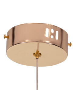 GLOBOSTAR® BUTTERFLY 01650 Μοντέρνο Κρεμαστό Φωτιστικό Οροφής LED 10W 800lm 360° AC 220-240V IP20 Θερμό Λευκό 2700K - Lumileds SMD Chip - Ροζ Χρυσό & Διάφανο - Μ20 x Π17 x Y24cm - 2 Χρόνια Εγγύηση 17 01650 8