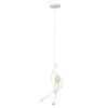 GloboStar® GLOBOSTAR® LITTLE MAN 01651 Μοντέρνο Κρεμαστό Φωτιστικό Οροφής με Ντουί 1 x E27 AC 220-240V IP20 - Λευκό - Μ20 x Π20 x Υ40cm