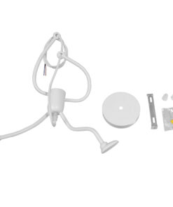 GLOBOSTAR® LITTLE MAN 01651 Μοντέρνο Κρεμαστό Φωτιστικό Οροφής με Ντουί 1 x E27 AC 220-240V IP20 - Λευκό - Μ20 x Π20 x Υ40cm 13 01651 7