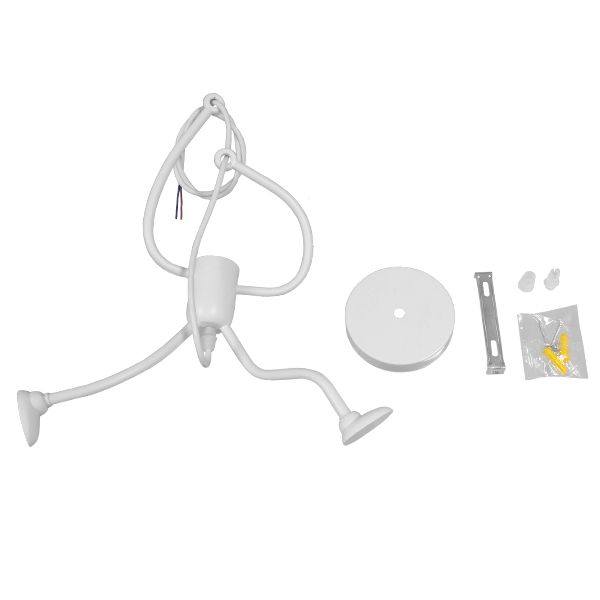 GLOBOSTAR® LITTLE MAN 01651 Μοντέρνο Κρεμαστό Φωτιστικό Οροφής με Ντουί 1 x E27 AC 220-240V IP20 - Λευκό - Μ20 x Π20 x Υ40cm 8 GLOBOSTAR® LITTLE MAN 01651 Μοντέρνο Κρεμαστό Φωτιστικό Οροφής με Ντουί 1 x E27 AC 220-240V IP20 - Λευκό - Μ20 x Π20 x Υ40cm - Image 6