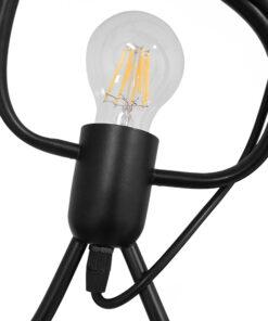 Alternative view of GLOBOSTAR® LITTLE MAN 01652 Μοντέρνο Κρεμαστό Φωτιστικό Οροφής με Ντουί 1 x E27 AC 220-240V IP20 - Μαύρο - Μ20 x Π20 x Υ40cm