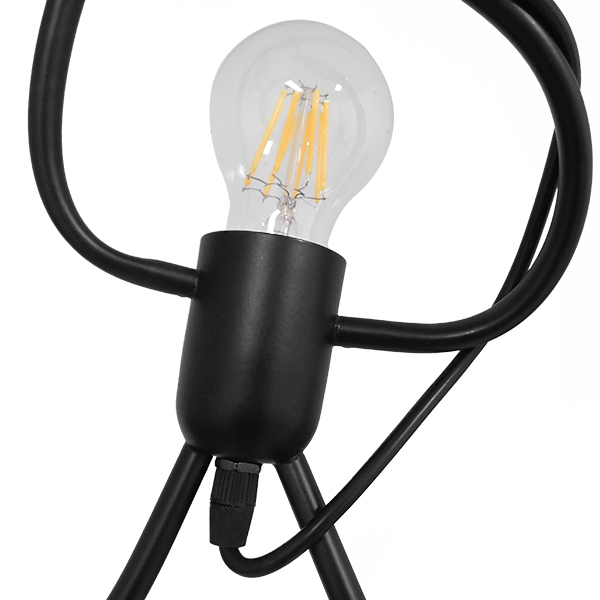 GLOBOSTAR® LITTLE MAN 01652 Μοντέρνο Κρεμαστό Φωτιστικό Οροφής με Ντουί 1 x E27 AC 220-240V IP20 - Μαύρο - Μ20 x Π20 x Υ40cm 4 GLOBOSTAR® LITTLE MAN 01652 Μοντέρνο Κρεμαστό Φωτιστικό Οροφής με Ντουί 1 x E27 AC 220-240V IP20 - Μαύρο - Μ20 x Π20 x Υ40cm - Image 2