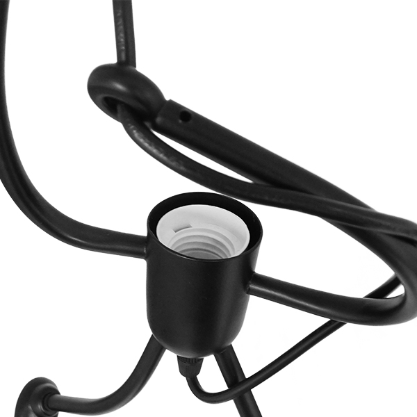 GLOBOSTAR® LITTLE MAN 01652 Μοντέρνο Κρεμαστό Φωτιστικό Οροφής με Ντουί 1 x E27 AC 220-240V IP20 - Μαύρο - Μ20 x Π20 x Υ40cm 5 GLOBOSTAR® LITTLE MAN 01652 Μοντέρνο Κρεμαστό Φωτιστικό Οροφής με Ντουί 1 x E27 AC 220-240V IP20 - Μαύρο - Μ20 x Π20 x Υ40cm - Image 3