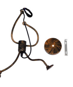 GLOBOSTAR® FIGURE 10001653 Παιδικό Κρεμαστό Φωτιστικό Οροφής με Ντουί 1 x E27 AC 220-240V IP20 - Χάλκινο - Μ20 x Π20 x Υ40cm 11 01653 07