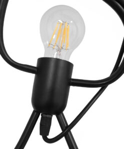 Alternative view of GLOBOSTAR® FIGURE 10001655 Παιδικό Κρεμαστό Φωτιστικό Οροφής με Ντουί 3 x E27 AC 220-240V IP20 - Μαύρο - Μ45 x Π45 x Υ40cm