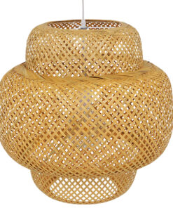 GLOBOSTAR® MALDIVES 01657 Boho Κρεμαστό Φωτιστικό Οροφής με Ντουί 1 x E27 AC 220-240V IP20 - Μπεζ - Μ56 x Π56 x Υ54cm 14 01657 5