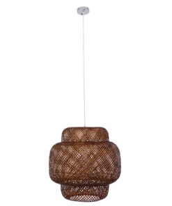 Alternative view of GLOBOSTAR® MALDIVES 01658 Boho Κρεμαστό Φωτιστικό Οροφής με Ντουί 1 x E27 AC 220-240V IP20 - Καφέ - Μ56 x Π56 x Υ54cm