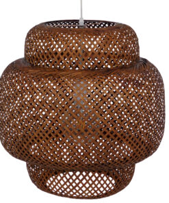 GLOBOSTAR® MALDIVES 01658 Boho Κρεμαστό Φωτιστικό Οροφής με Ντουί 1 x E27 AC 220-240V IP20 - Καφέ - Μ56 x Π56 x Υ54cm 14 01658 5