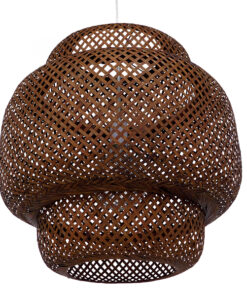 GLOBOSTAR® MALDIVES 01658 Boho Κρεμαστό Φωτιστικό Οροφής με Ντουί 1 x E27 AC 220-240V IP20 - Καφέ - Μ56 x Π56 x Υ54cm 15 01658 6