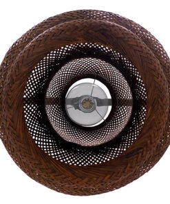 GLOBOSTAR® MALDIVES 01658 Boho Κρεμαστό Φωτιστικό Οροφής με Ντουί 1 x E27 AC 220-240V IP20 - Καφέ - Μ56 x Π56 x Υ54cm 17 01658 8