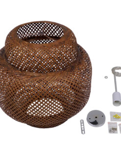 GLOBOSTAR® MALDIVES 01658 Boho Κρεμαστό Φωτιστικό Οροφής με Ντουί 1 x E27 AC 220-240V IP20 - Καφέ - Μ56 x Π56 x Υ54cm 18 01658 9