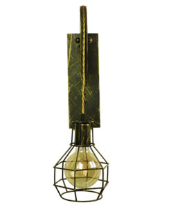 Alternative view of GLOBOSTAR® RYDON 01659 Vintage Φωτιστικό Τοίχου - Απλίκα με Ντουί 1 x E27 AC 220-240V IP20 - Μπρούτζινο Εφέ Σκουριάς - Μ15 x Π24 x Υ70cm